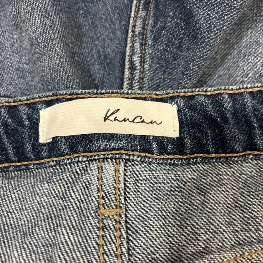 KanCan Blue Distressed Jean Denim Shorts‎ Raw Hem - Picture 6 of 8